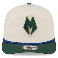 Men's New Era Cream/Hunter Green Milwaukee Bucks 2025/26 City Edition 19TWENTY Adjustable Hat