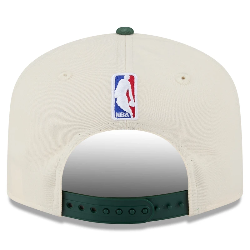 Men's New Era Cream/Hunter Green Milwaukee Bucks 2025/26 City Edition 19TWENTY Adjustable Hat