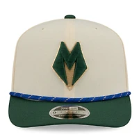 Men's New Era Cream/Hunter Green Milwaukee Bucks 2025/26 City Edition 9SEVENTY Adjustable Hat
