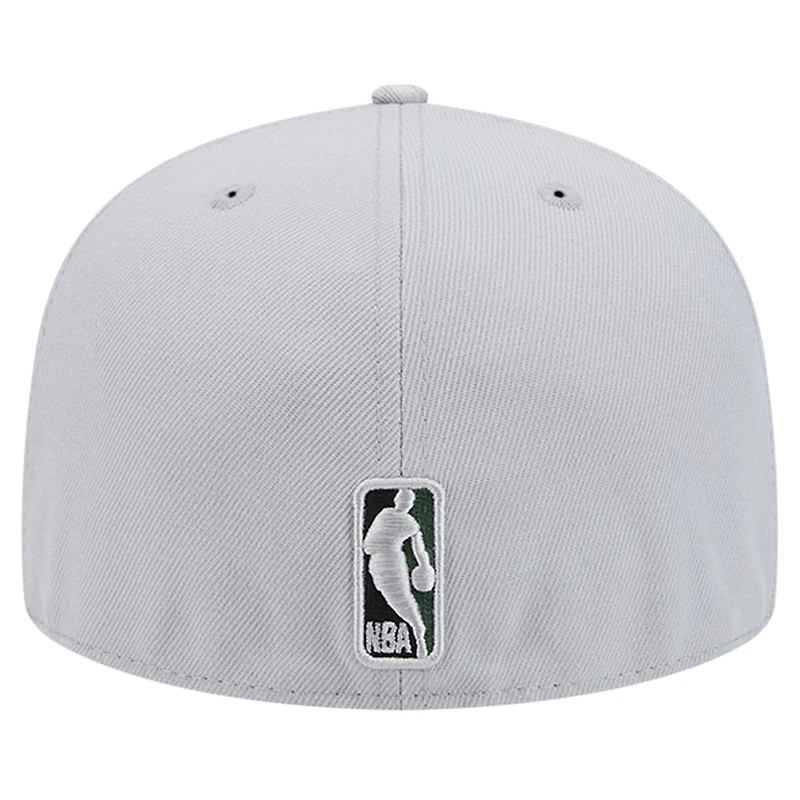 Casquette ajustée 59FIFTY à visière camouflage Active Color Milwaukee Bucks New Era pour hommes, grise