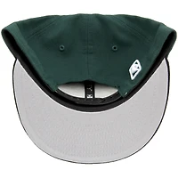 Casquette New Era 9FIFTY ajustable pour homme, vert chasseur/noir, Milwaukee Bucks.