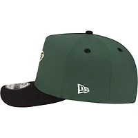 Men's New Era  Hunter Green/Black Milwaukee Bucks 80s Throwback A-Frame 9FIFTY Snapback Hat