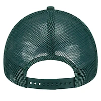 Casquette ajustable Milwaukee Bucks Tip Off A-Frame Trucker 9FORTY de New Era pour homme, vert chasseur/crème