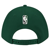 Men's New Era Hunter Green Milwaukee Bucks 9FORTY Stock M-Crown Adjustable Hat
