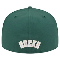 Casquette ajustée Deceptor 59FIFTY pour homme, vert chasseur, des Milwaukee Bucks, New Era