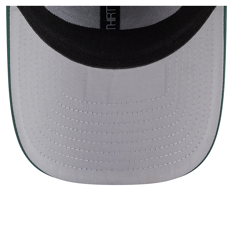 Men's New Era Hunter Green Milwaukee Bucks Featherweight Poly Rope Flex 39Thirty Hat