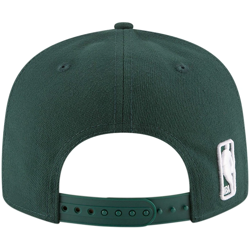 Casquette Snapback 9FIFTY couleur officielle de l'équipe Milwaukee Bucks New Era Hunter Green pour hommes