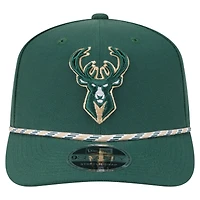 Casquette ajustable New Era 9SEVENTY vert chasseur Milwaukee Bucks pour homme