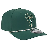 Casquette ajustable New Era 9SEVENTY vert chasseur Milwaukee Bucks pour homme