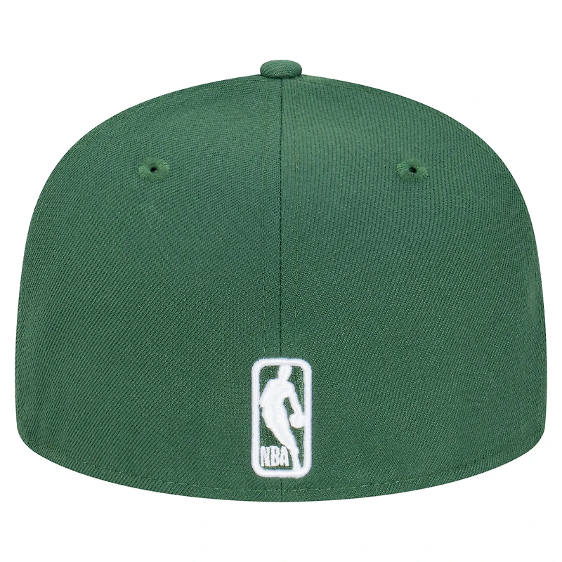 Men's New Era  Hunter Green Milwaukee Bucks Team 59FIFTY Fitted Hat