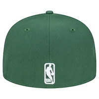 Men's New Era  Hunter Green Milwaukee Bucks Team 59FIFTY Fitted Hat