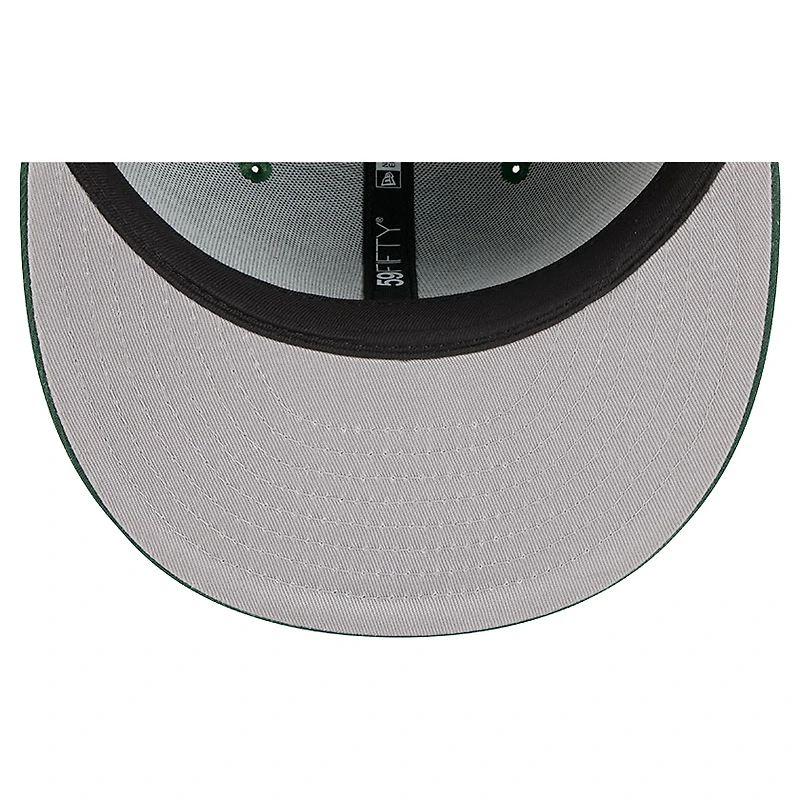 Casquette ajustée New Era 59Fifty Tri-Hit vert chasseur pour homme des Milwaukee Bucks