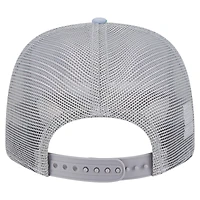 Men's New Era Light Blue/Gray Milwaukee Bucks Adventure Aloha Pattern 9SEVENTY Stretch-Snap Hat