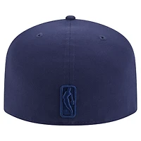 Men's New Era  Navy Milwaukee Bucks Colorpack A-Frame Pinch Front 59FIFTY Fitted Hat