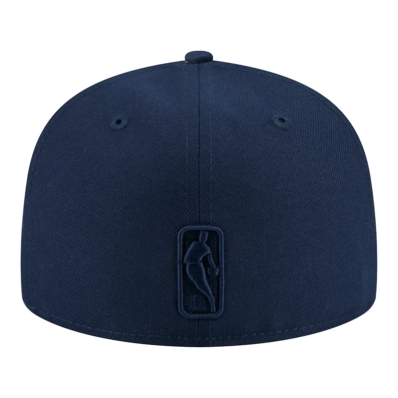 Men's New Era Navy Milwaukee Bucks Tonal Color Pack 59FIFTY Fitted Hat