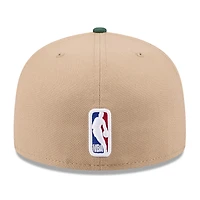 Casquette ajustée 59FIFTY NBA Draft 2024 Milwaukee Bucks New Era marron clair pour homme
