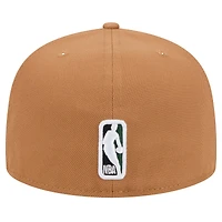 Casquette ajustée 59FIFTY pour homme Milwaukee Bucks de New Era, couleur tan