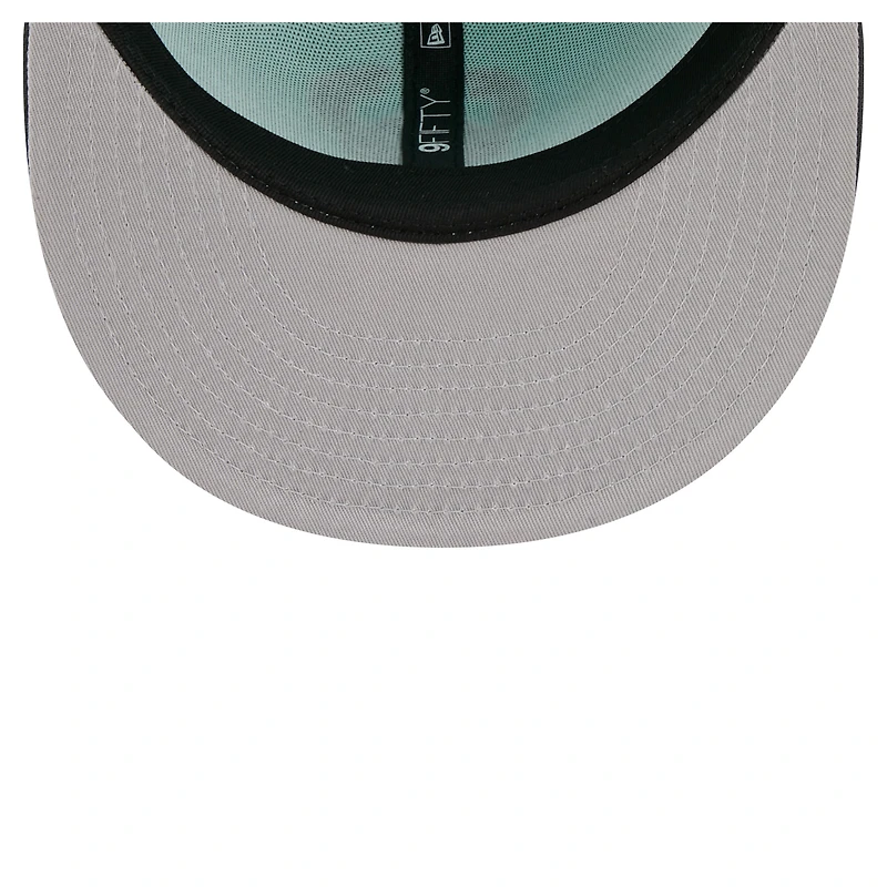 Men's New Era Turquoise/Charcoal Milwaukee Bucks Color Pack Two-Tone 9FIFTY Snapback Hat
