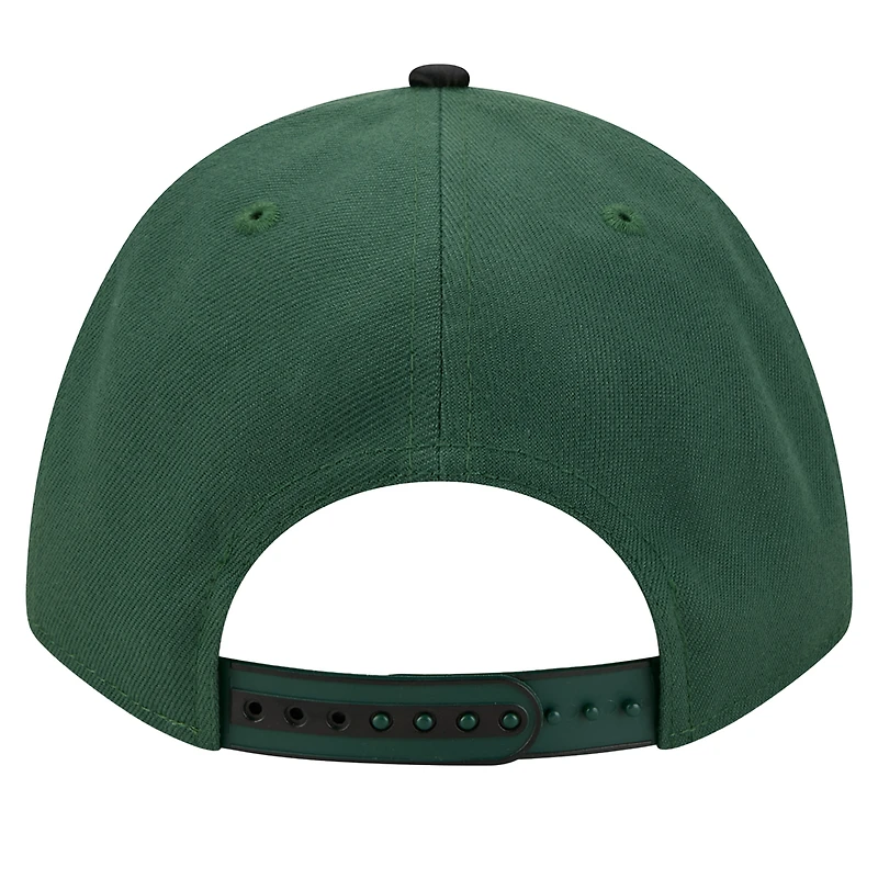 Men's New Era White/Hunter Green Milwaukee Bucks 2025 NBA Tip Off M-Crown A-Frame 9FORTY Adjustable Hat