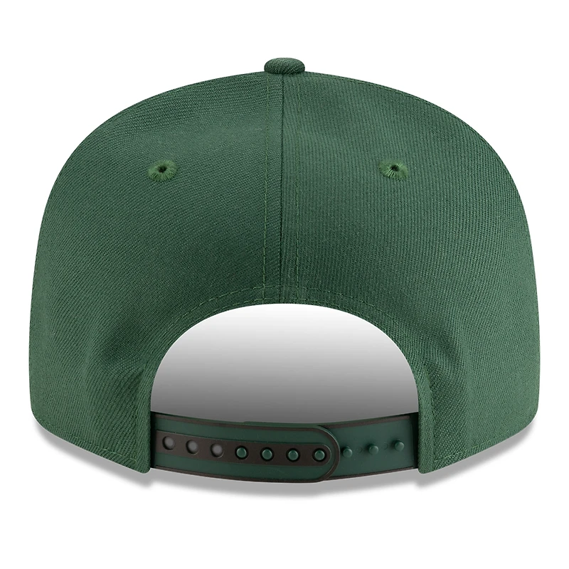 Men's New Era  White/Hunter Green Milwaukee Bucks 2025 NBA Tip Off Split Panel 9FIFTY Snapback Hat