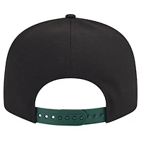 Men's New Era White/Hunter Green Milwaukee Bucks Throwback Gradient Tech Font 9FIFTY Snapback Hat