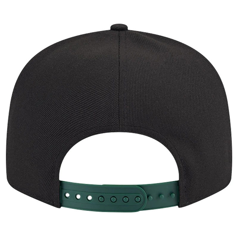 Casquette Snapback 9FIFTY Milwaukee Bucks Throwback Gradient Tech Font New Era blanc/vert chasseur pour hommes