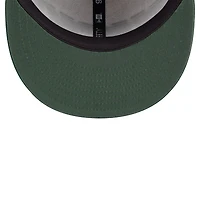 Men's New Era White/Hunter Green Milwaukee Bucks Throwback Gradient Tech Font 9FIFTY Snapback Hat