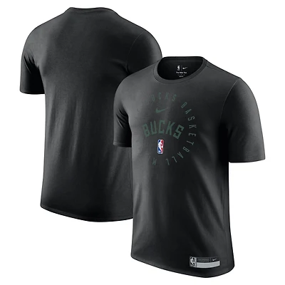 T-shirt Nike noir Milwaukee Bucks 2024/25 Legend On-Court Practice Performance pour homme