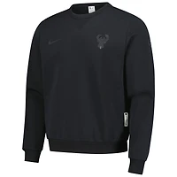Men's Nike  Black Milwaukee Bucks Authentic Standard Issue Travel Dri-FIT Sweatshirt
