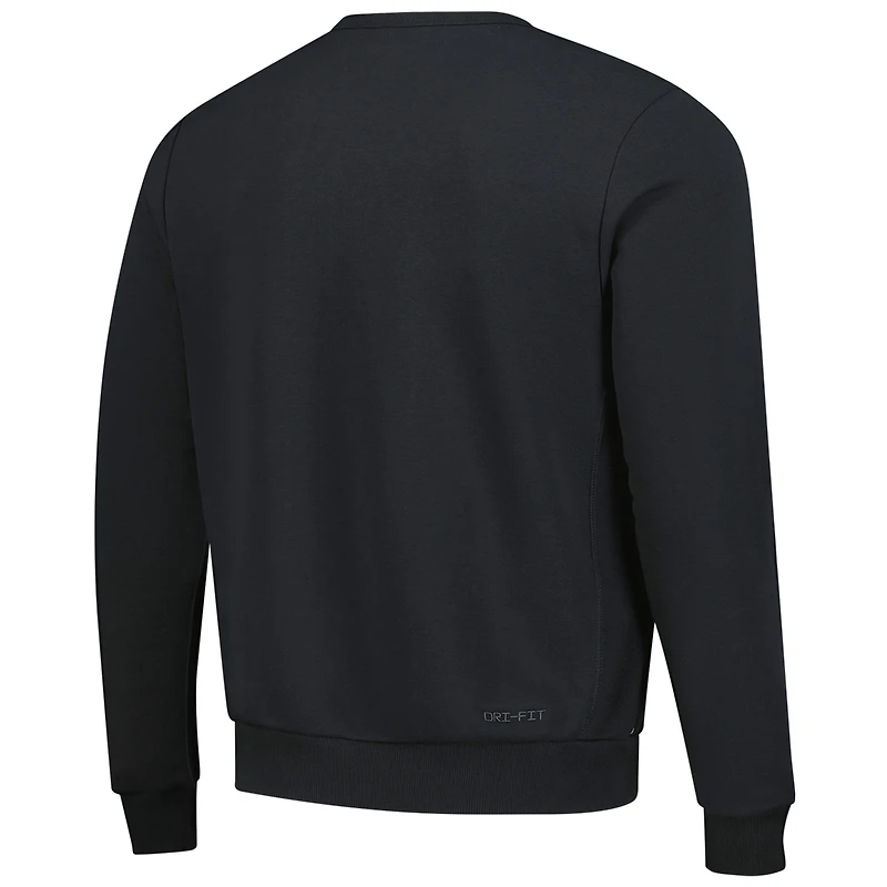Men's Nike  Black Milwaukee Bucks Authentic Standard Issue Travel Dri-FIT Sweatshirt