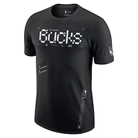 T-shirt Nike Milwaukee Bucks Courtside Air Traffic Control Max90 pour homme - Noir