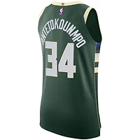 Maillot Nike Giannis Antetokounmpo Hunter Green Milwaukee Bucks authentique pour homme - Édition Icon
