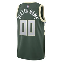 Homme Nike Vert Milwaukee Bucks - Swingman Maillot Personnalisé Icon Edition