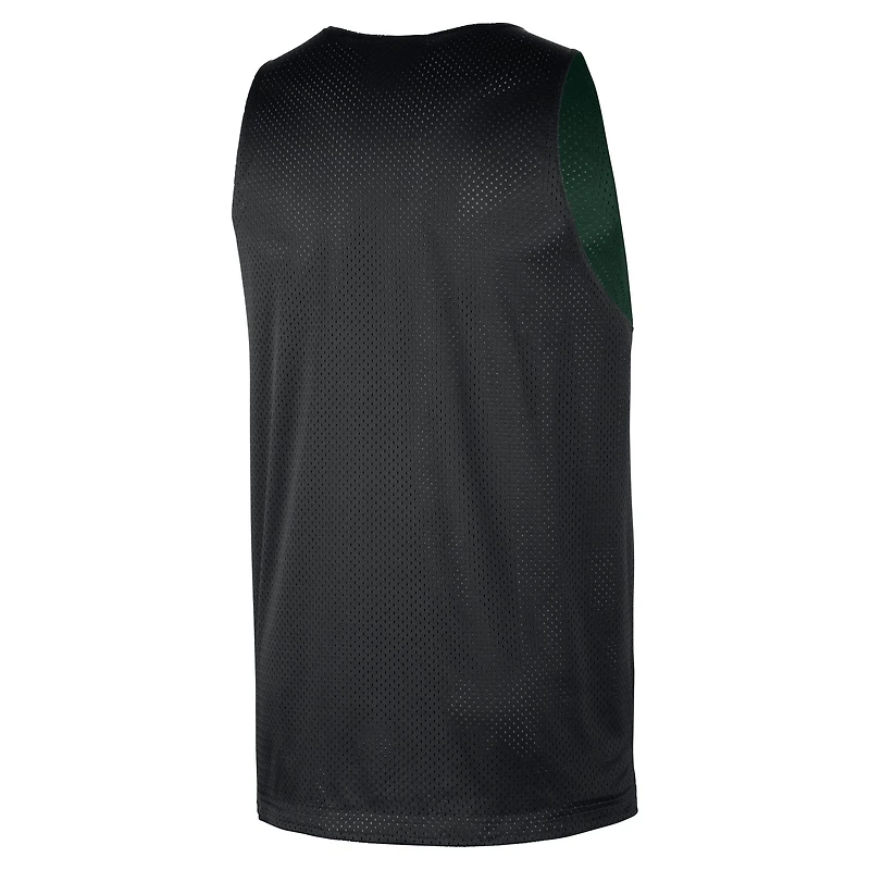 Men's Nike Hunter Green/Black Milwaukee Bucks Courtside Reversible Mesh Practice Jersey
