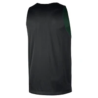 Men's Nike Hunter Green/Black Milwaukee Bucks Courtside Reversible Mesh Practice Jersey