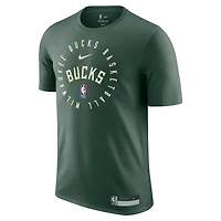 Men's Nike Hunter Green Milwaukee Bucks 2024/25 Legend On-Court Practice Performance T-Shirt