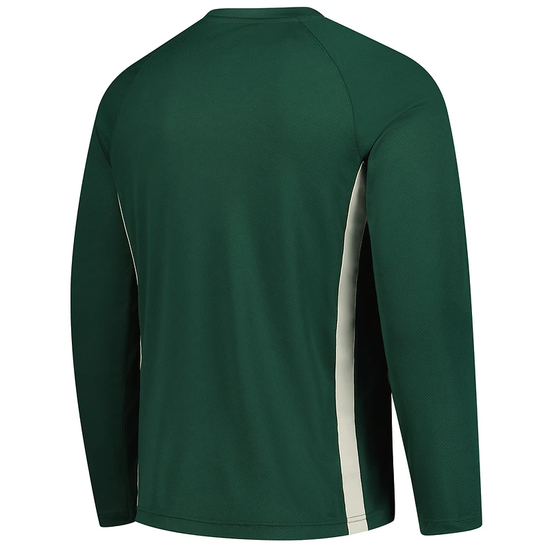 Men's Nike Hunter Green Milwaukee Bucks 2025/26 Authentic Pre-Game Legend Dri-FIT Long Sleeve Shooting Shirt