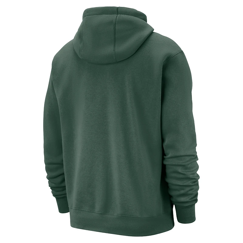 Sweat à capuche Nike vert chasseur Milwaukee Bucks 2025/26 City Edition Essential Logo Remix pour homme