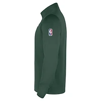 Men's Nike  Hunter Green Milwaukee Bucks 2025/26 City Edition Remix Authentic Coaches Dri-FIT Half-Zip Top