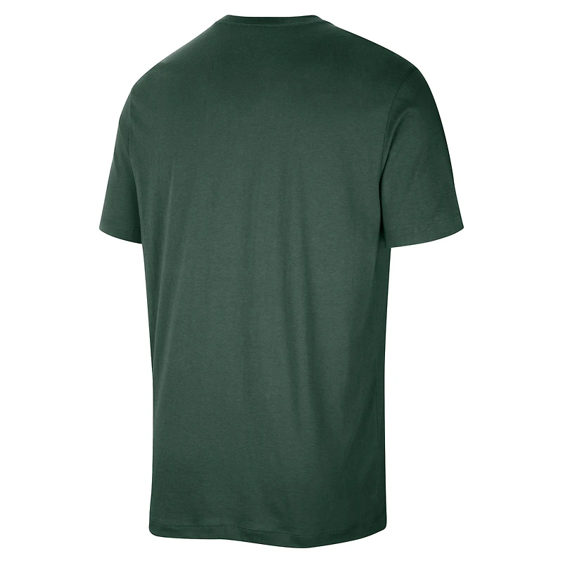 Men's Nike Hunter Green Milwaukee Bucks 2025/26 On-Court Flare Performance Practice T-Shirt