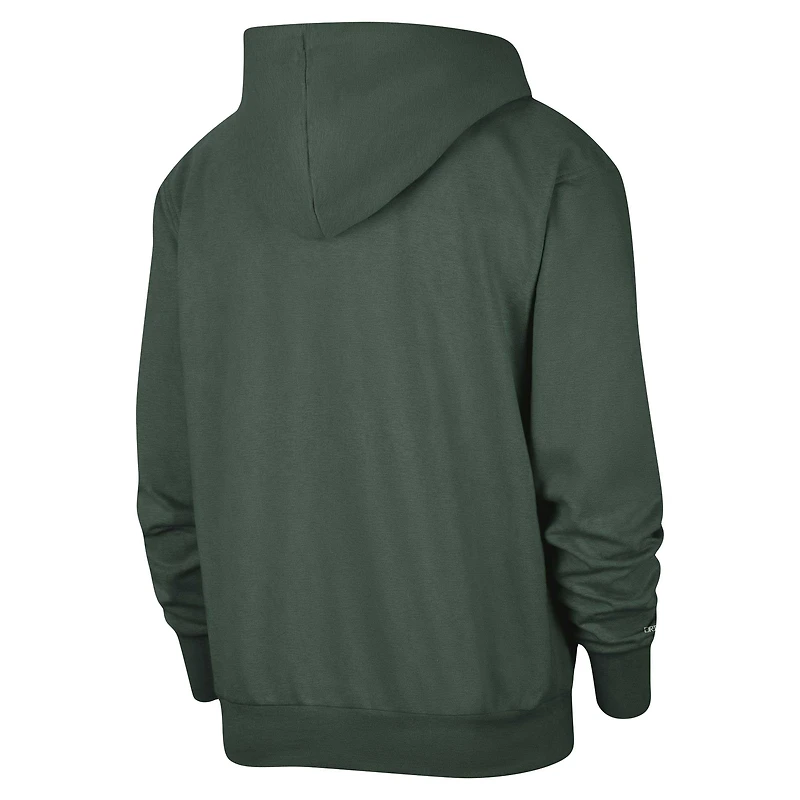 Sweat à capuche Nike Hunter Green Milwaukee Bucks Authentic Performance pour homme