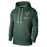 Sweat à capuche Nike Hunter Green Milwaukee Bucks Courtside Standard Issue Performance pour homme