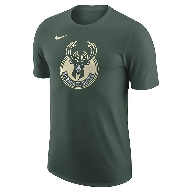 Men's Nike Hunter Green Milwaukee Bucks Essential T-Shirt