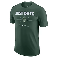 T-shirt Nike Hunter Green Milwaukee Bucks Just Do It pour hommes