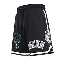 Short en chenille classique Milwaukee Bucks Pro Standard noir pour homme