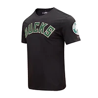 T-shirt classique Pro Standard Milwaukee Bucks en chenille noir pour homme