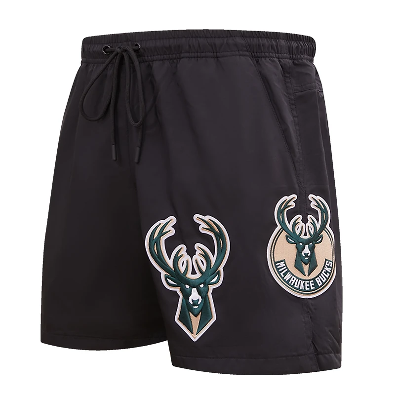 Men's Pro Standard Black Milwaukee Bucks Classics Woven Shorts