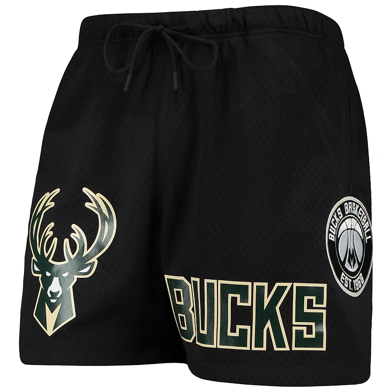 Men's Pro Standard Black Milwaukee Bucks Mesh Capsule Shorts