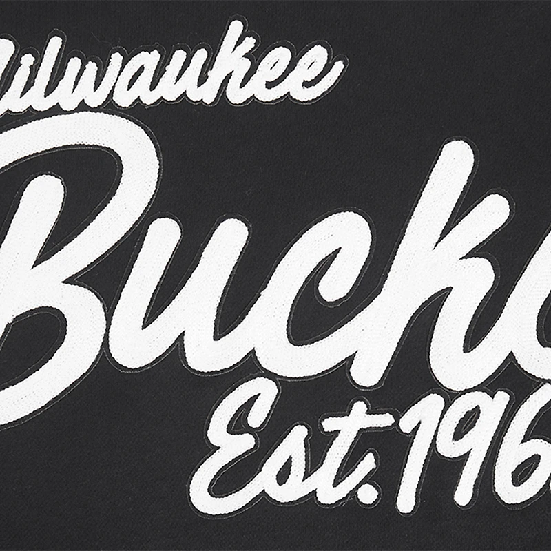 Sweat-shirt à épaules tombantes Paint the City Pro Standard pour homme Milwaukee Bucks noir