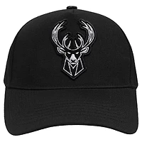 Men's Pro Standard Black Milwaukee Bucks Paint the City Pinch Front Snapback Hat